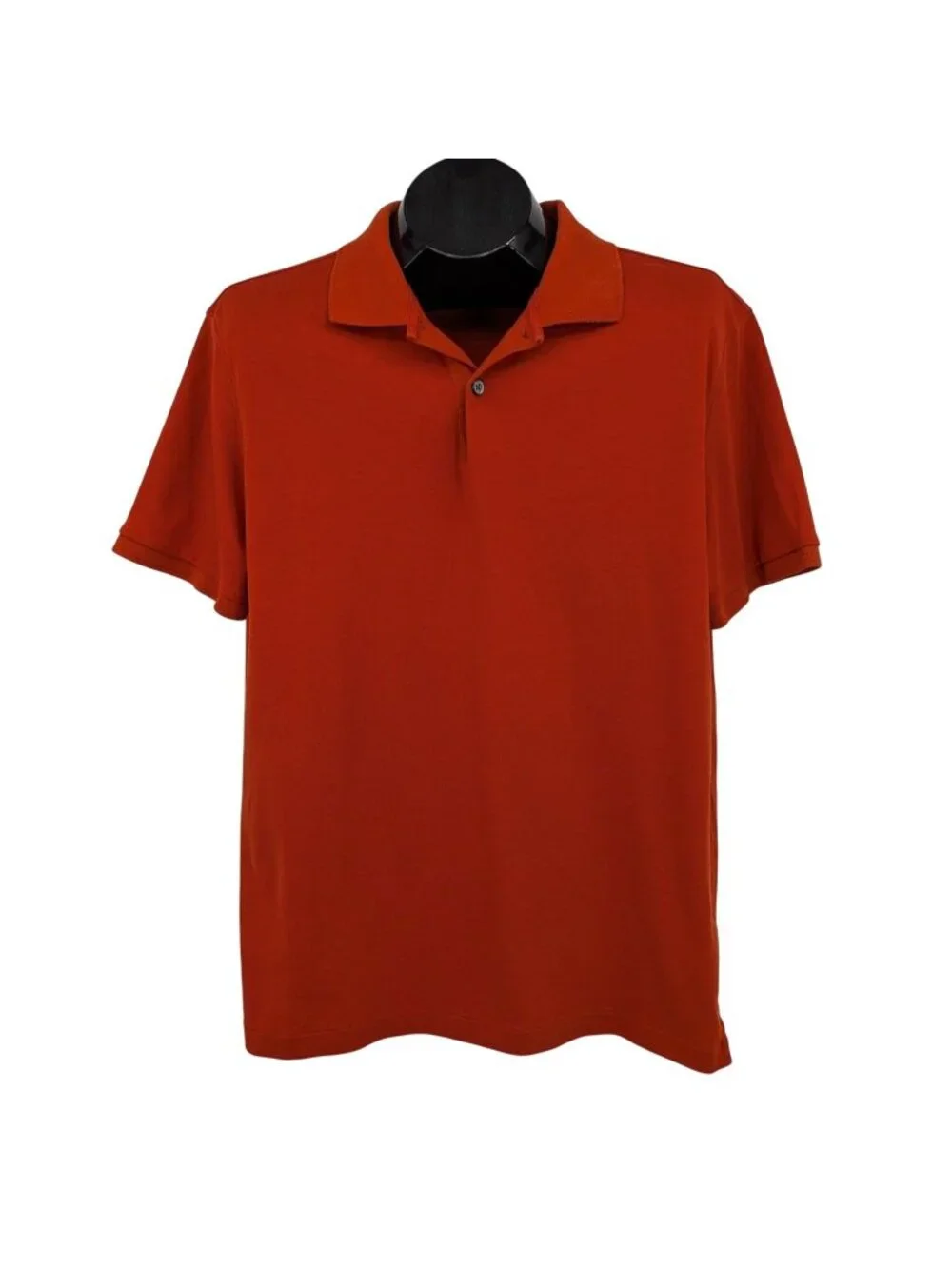 Banana Republic Luxury Touch Performance Polo Shirt Burnt Orange Normcore Large